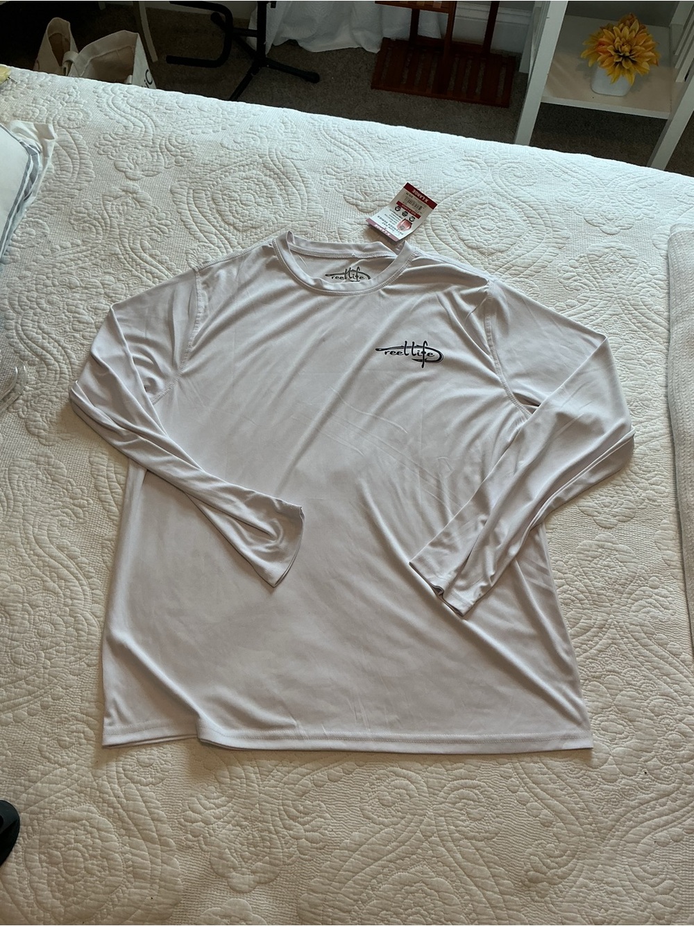 REEL LIFE  Men’s Long-Sleeve Performance Shirt - White